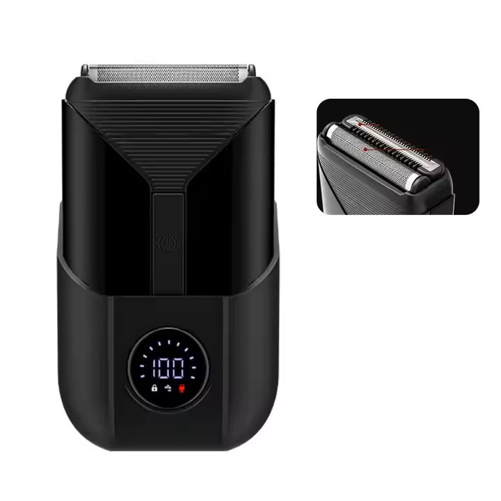 Aparat de Ras Electric Barbatesc cu Ecran LCD – Foil Shaver Profesional 8500 RPM, Incarcare USB, Curatare Usoara, Design Clasic