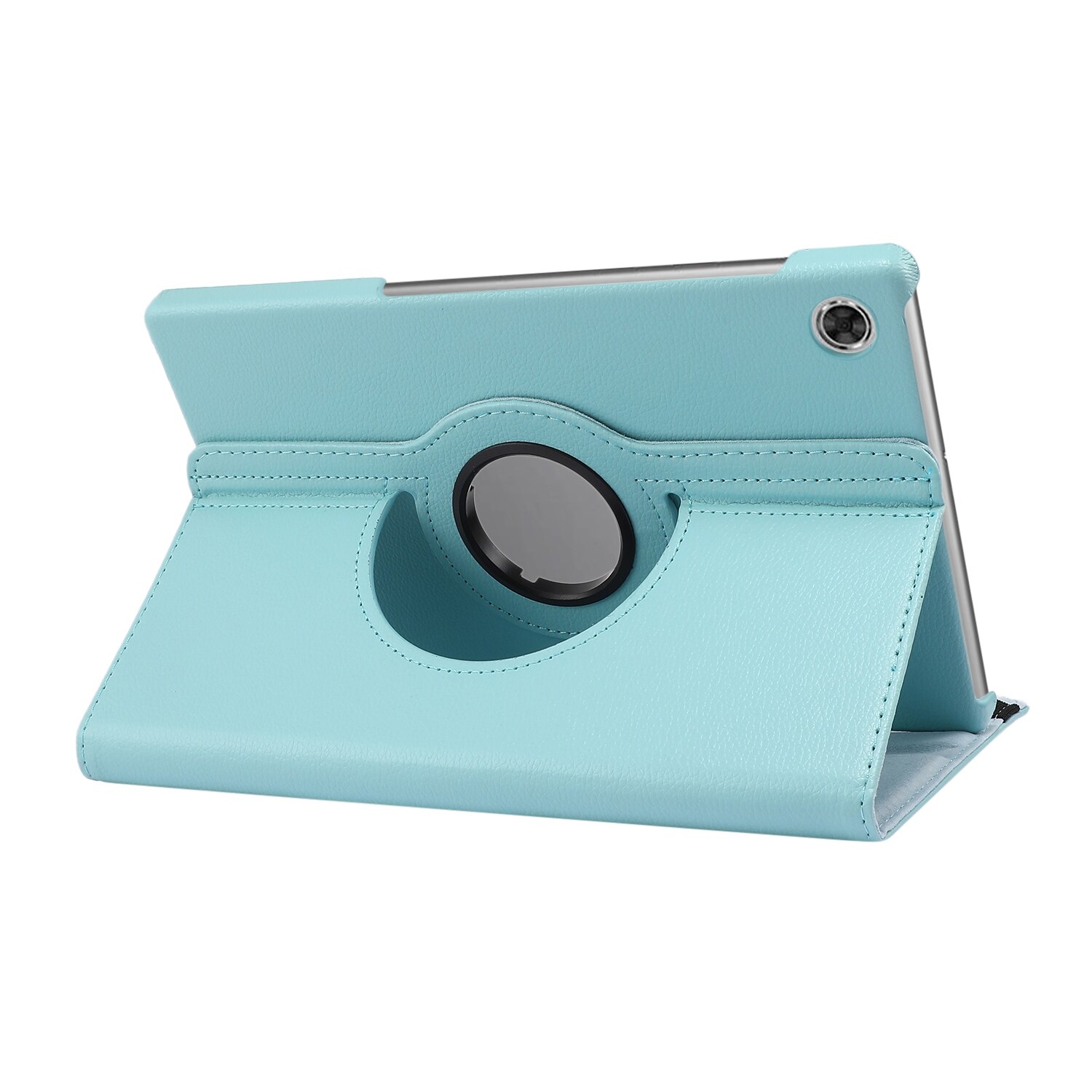 Husa tableta pentru Lenovo Tab M10 Plus 10.3, piele textura piele de lac, rotire 360 grade cu suport (Albastru cer)
