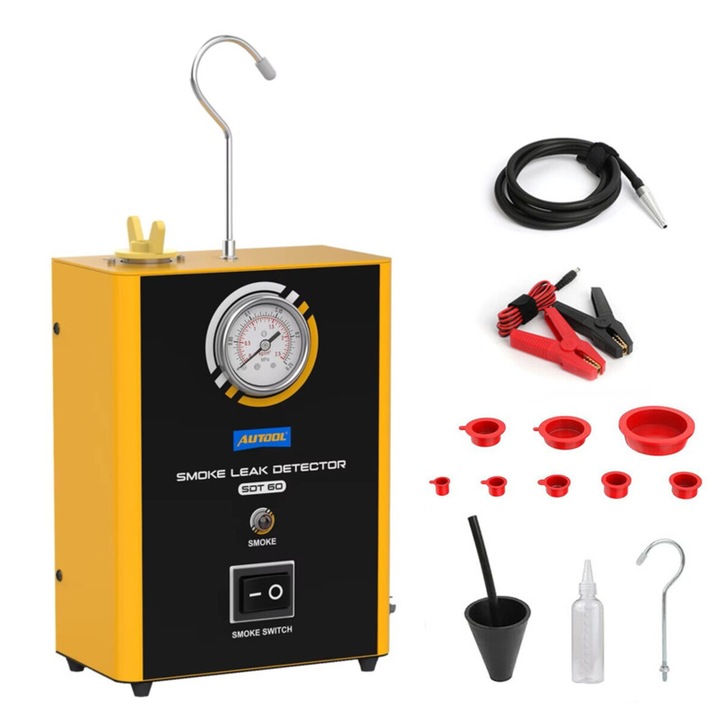 Detector de fum auto AUTOOL SDT60, aparat de detectare a scurgerilor de fum