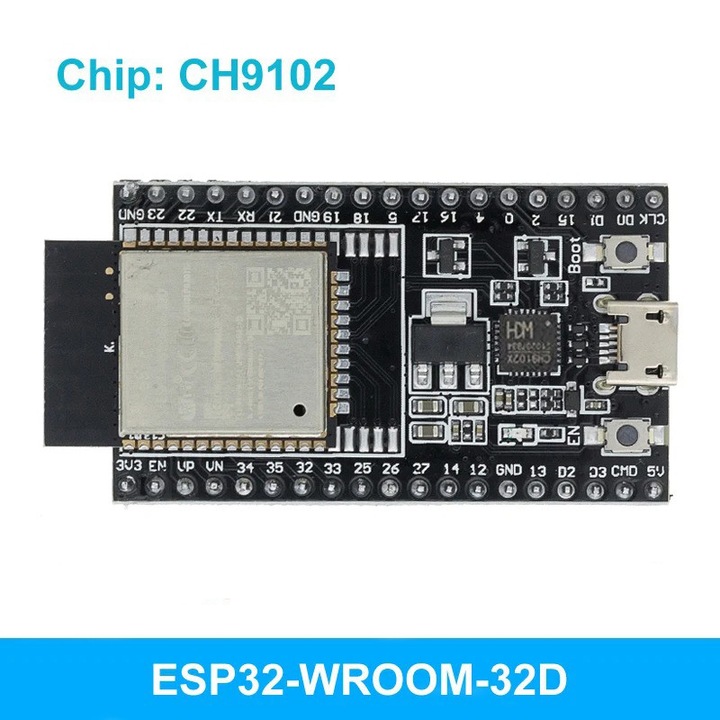 Развойна платка ESP32 DevKitC с интеграция ESP32D-V4, чип CH9102X