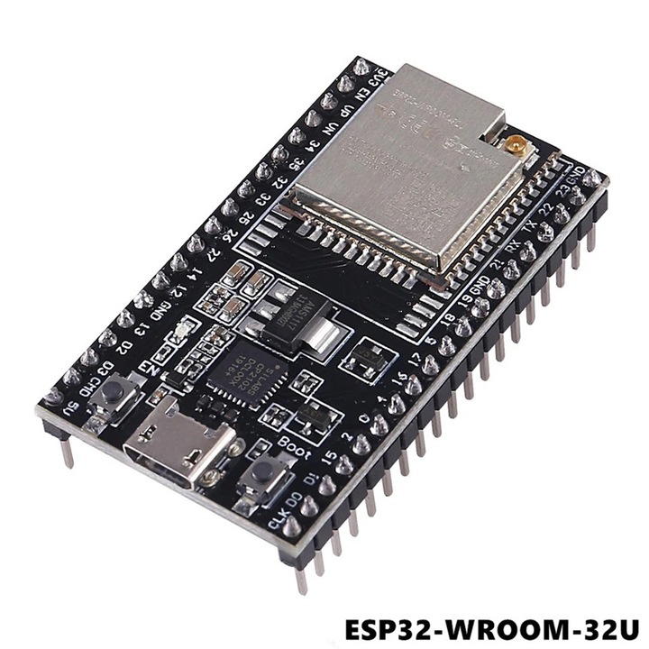 Развойна платка ESP32-WROVER-32U DevKitC с интеграция ESP32U-V4, чип CH9102X