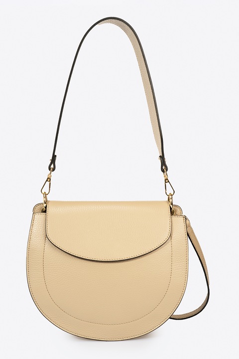 Massimo Castelli, Geanta de piele cu bareta de umar, Maro nisip