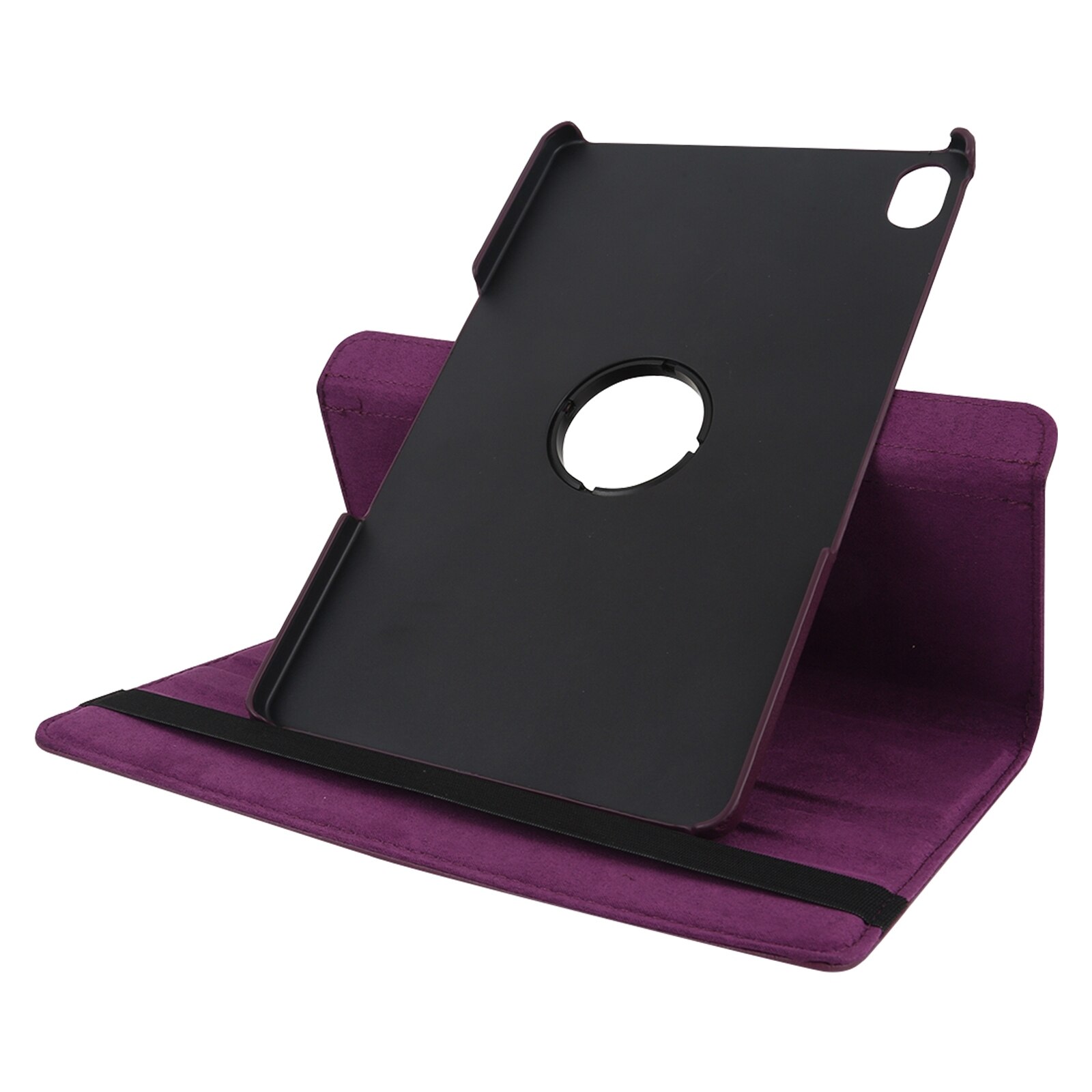 Husa tableta pentru Lenovo M10, textura litchi, design orizontal cu rotatie 360 de grade, din piele cu suport (mov)