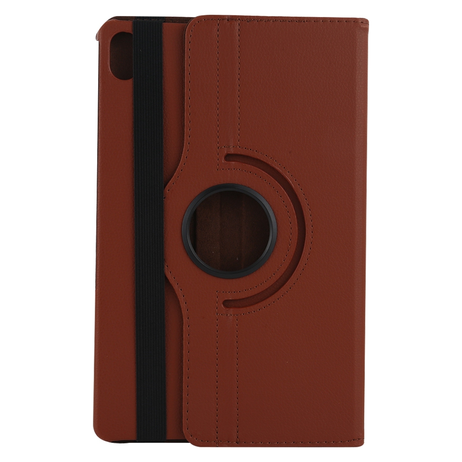 Husa tableta pentru Lenovo Tab P11 / Tab P11 5G, textura litchi, rotire 360 grade, piele cu suport, Maro