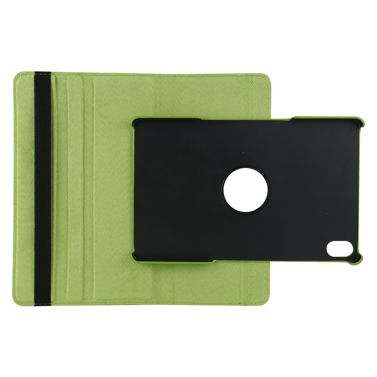 Husa tableta pentru Lenovo M10, textura litchi, design orizontal flip 360 de grade, din piele cu suport (verde)