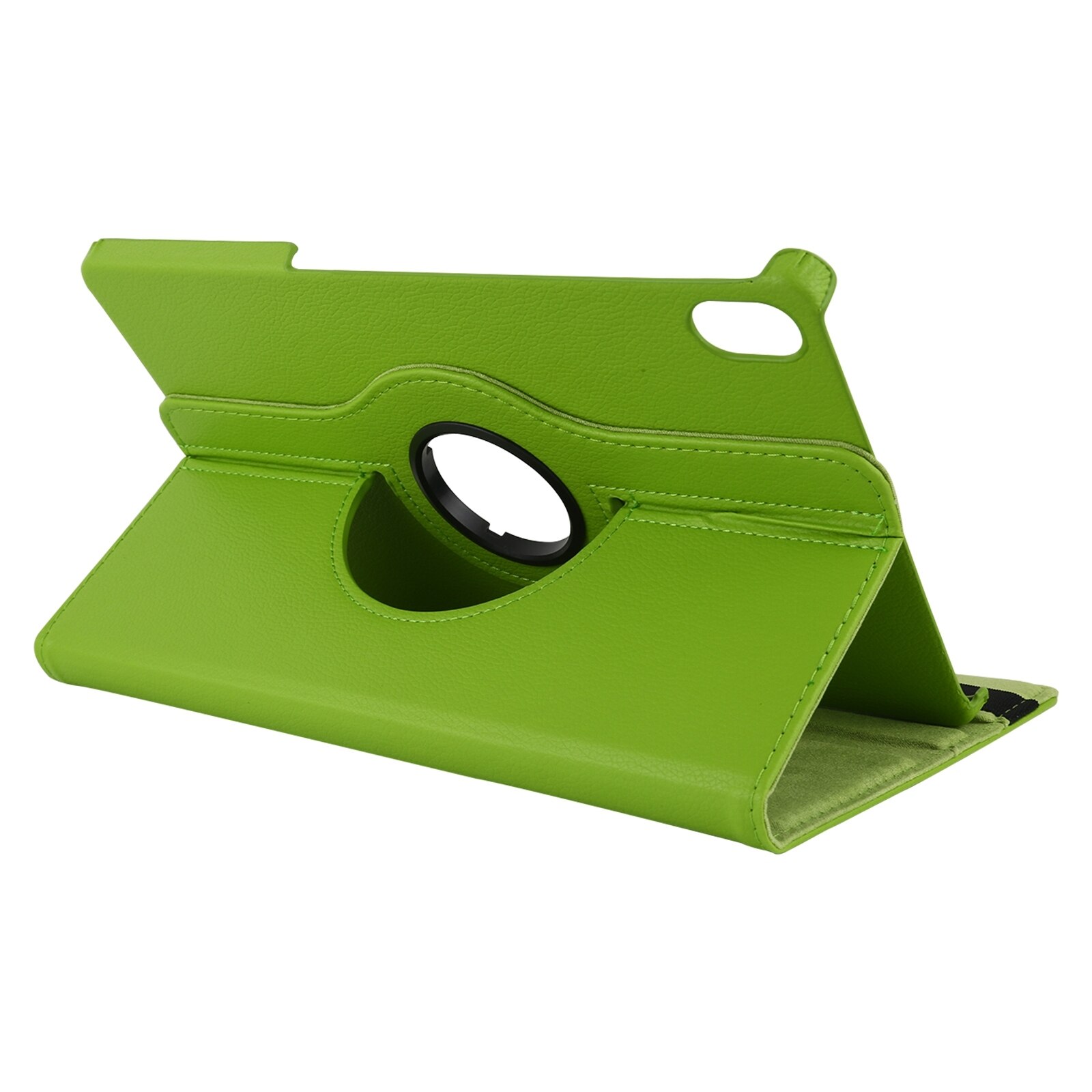 Husa tableta pentru Lenovo M10, textura litchi, design orizontal flip 360 de grade, din piele cu suport (verde)