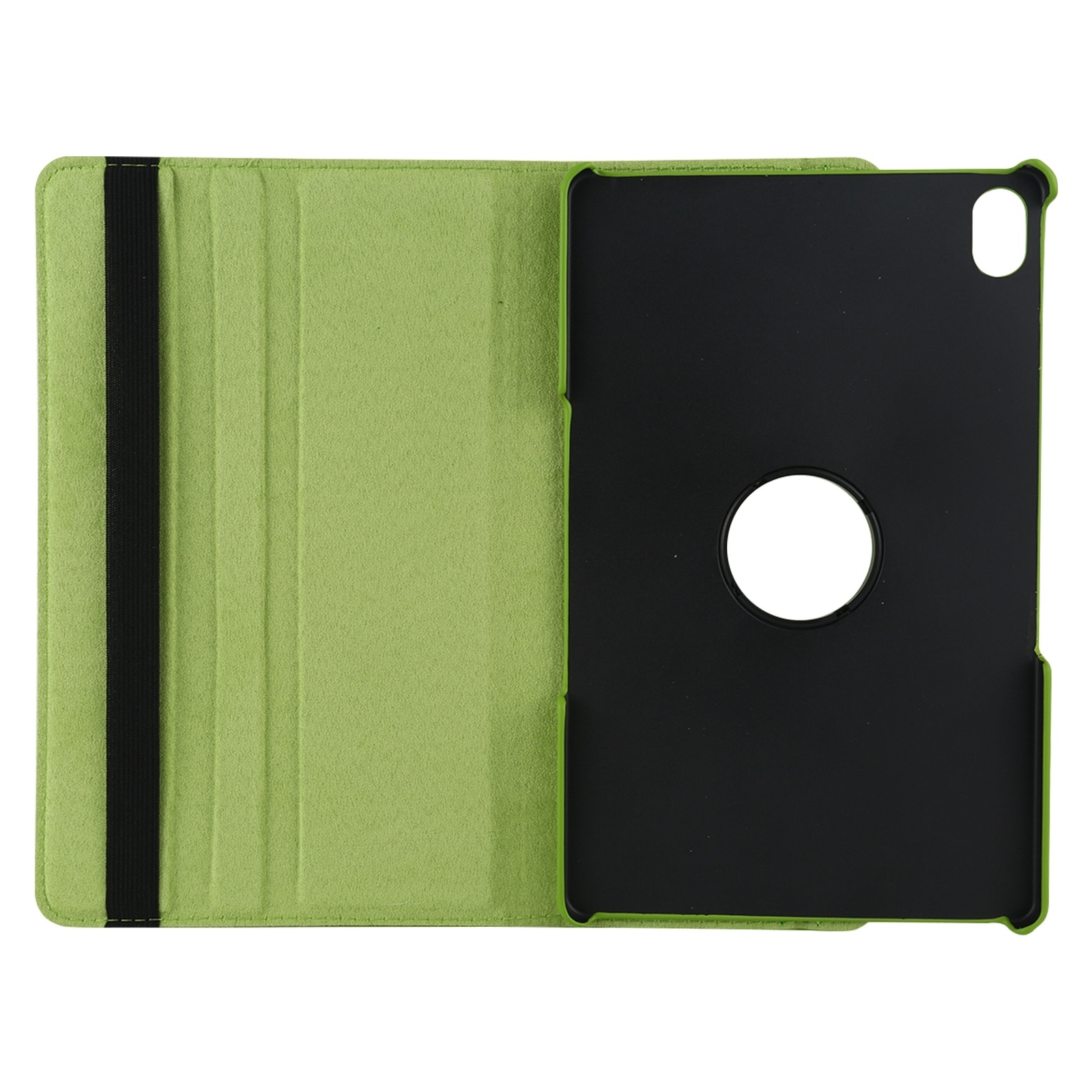 Husa tableta pentru Lenovo M10, textura litchi, design orizontal flip 360 de grade, din piele cu suport (verde)