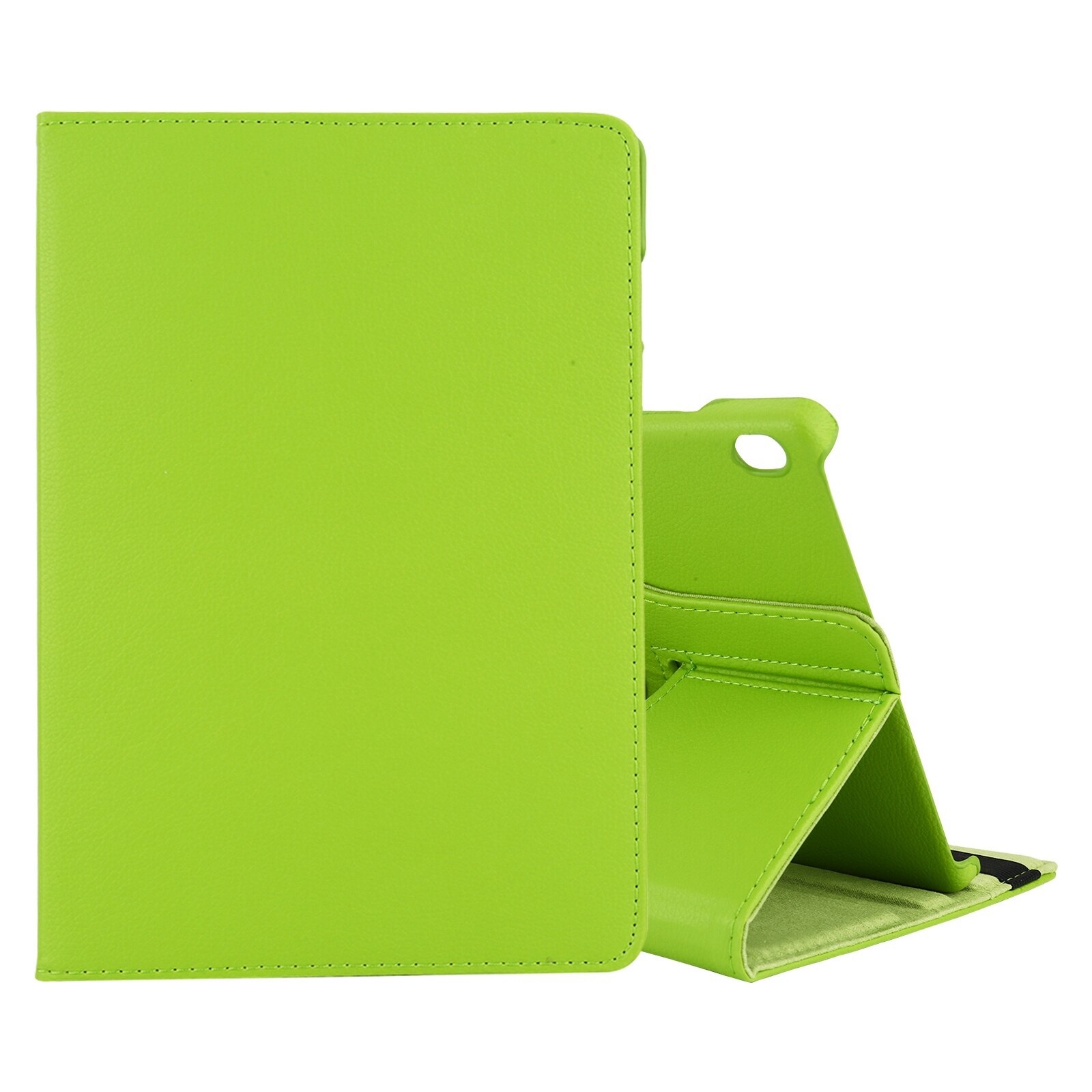 Husa tableta pentru Lenovo M10, textura litchi, design orizontal flip 360 de grade, din piele cu suport (verde)