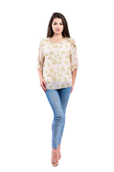 Bluza dama 809, Verde/Crem