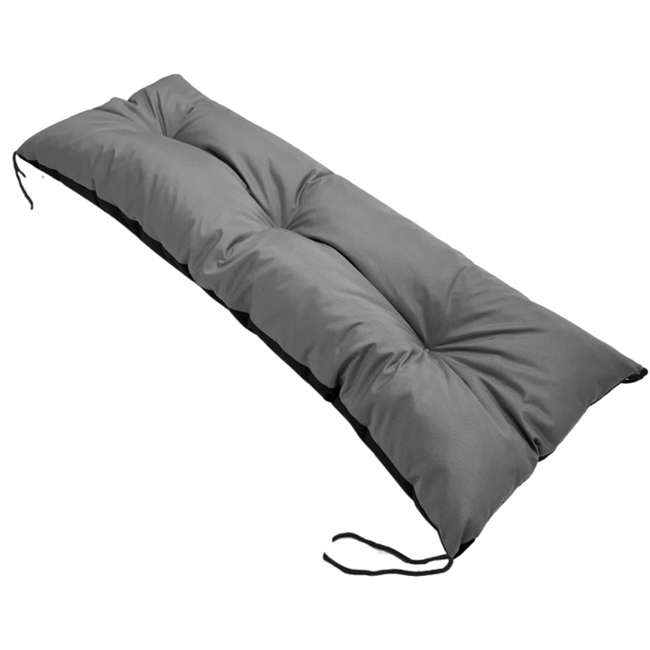 Perna decorativa pentru gradina, 120x40cm, gri-negru, impermeabila, cu snururi