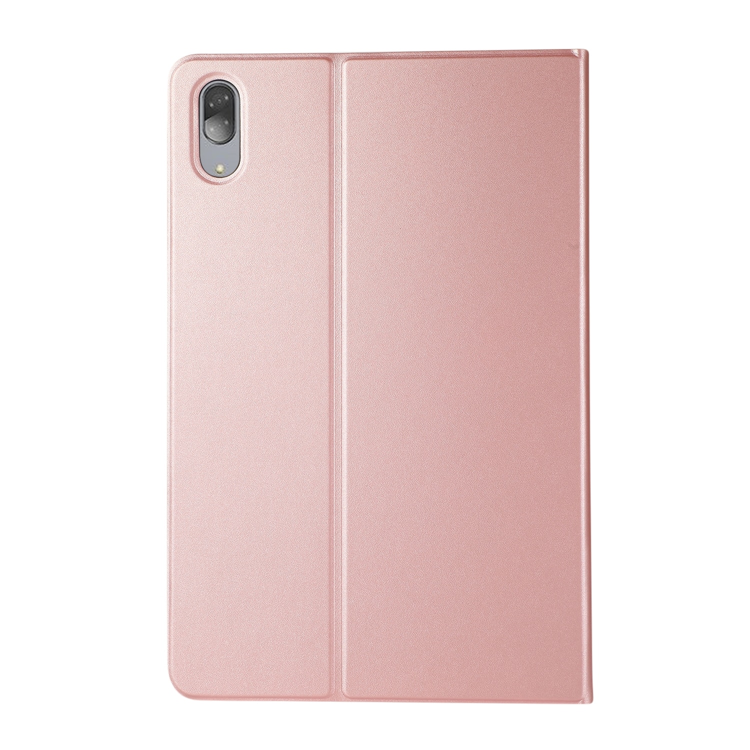 Husa tableta pentru Lenovo Tab P11 Pro, model TB-XJ706F, material TPU texturat, design orizontal tip flip cu suport, culoare roz aurie