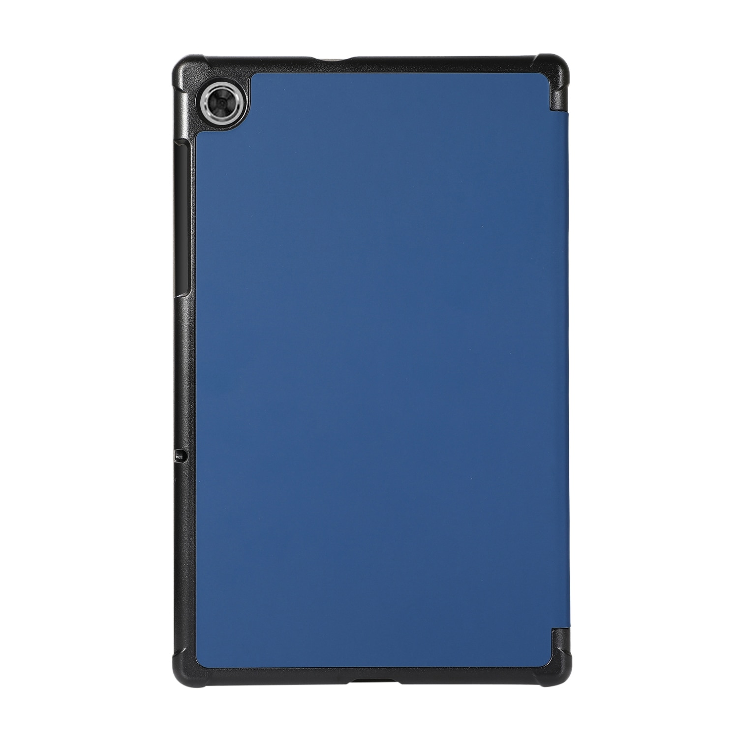 Husa tableta pentru Lenovo Tab M10 HD (X306) 3 pliabil textura piele orizontala flip TPU + PU cu suport (Albastru marin)