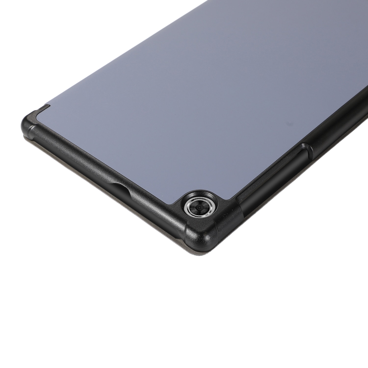 Husa tableta pentru Lenovo Tab M10 HD (X306) 3 pliabil textura piele orizontala flip TPU + PU cu suport (Albastru marin)