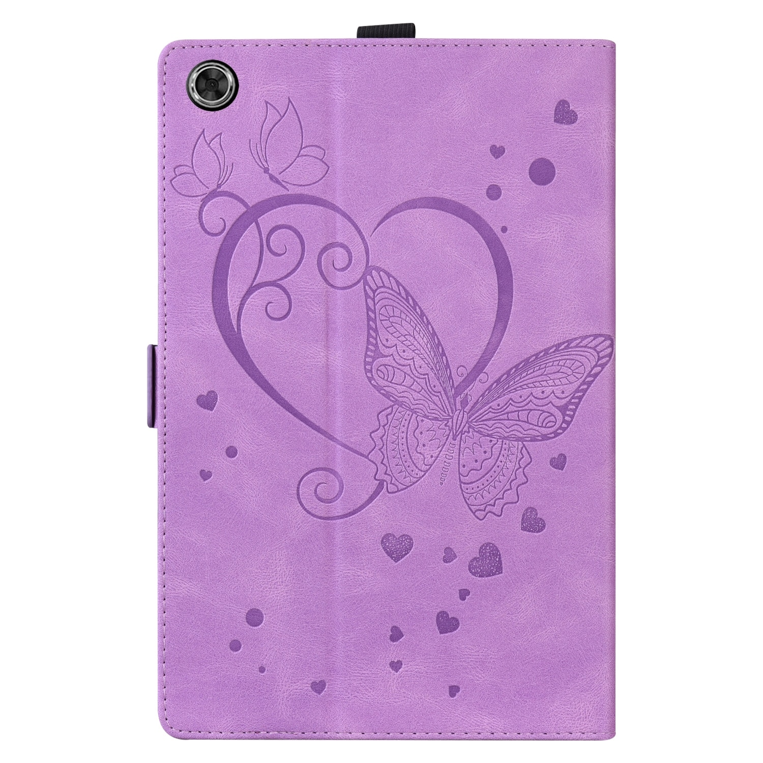 Husa tableta pentru Lenovo Tab M10 Plus TB-X606F TB-X606X, tip carte cu model cu fluturi, din piele PU, cu suport, violet