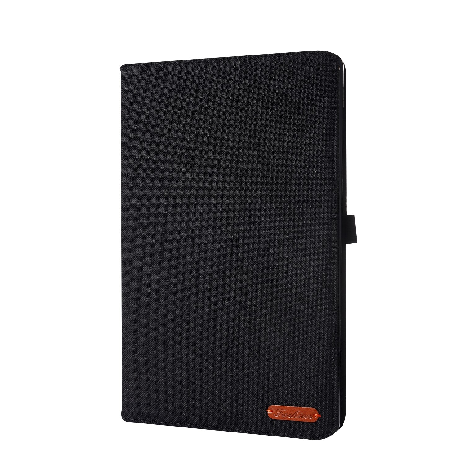 Husa tableta pentru Lenovo Tab K10 din material textil texturat, cu suport de tip carte, din piele TPU, culoare negru