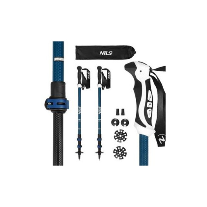 Kije trekkingowe TK8601, 6061 alumínium, 3 részes, 65x135cm, két tányéros szett