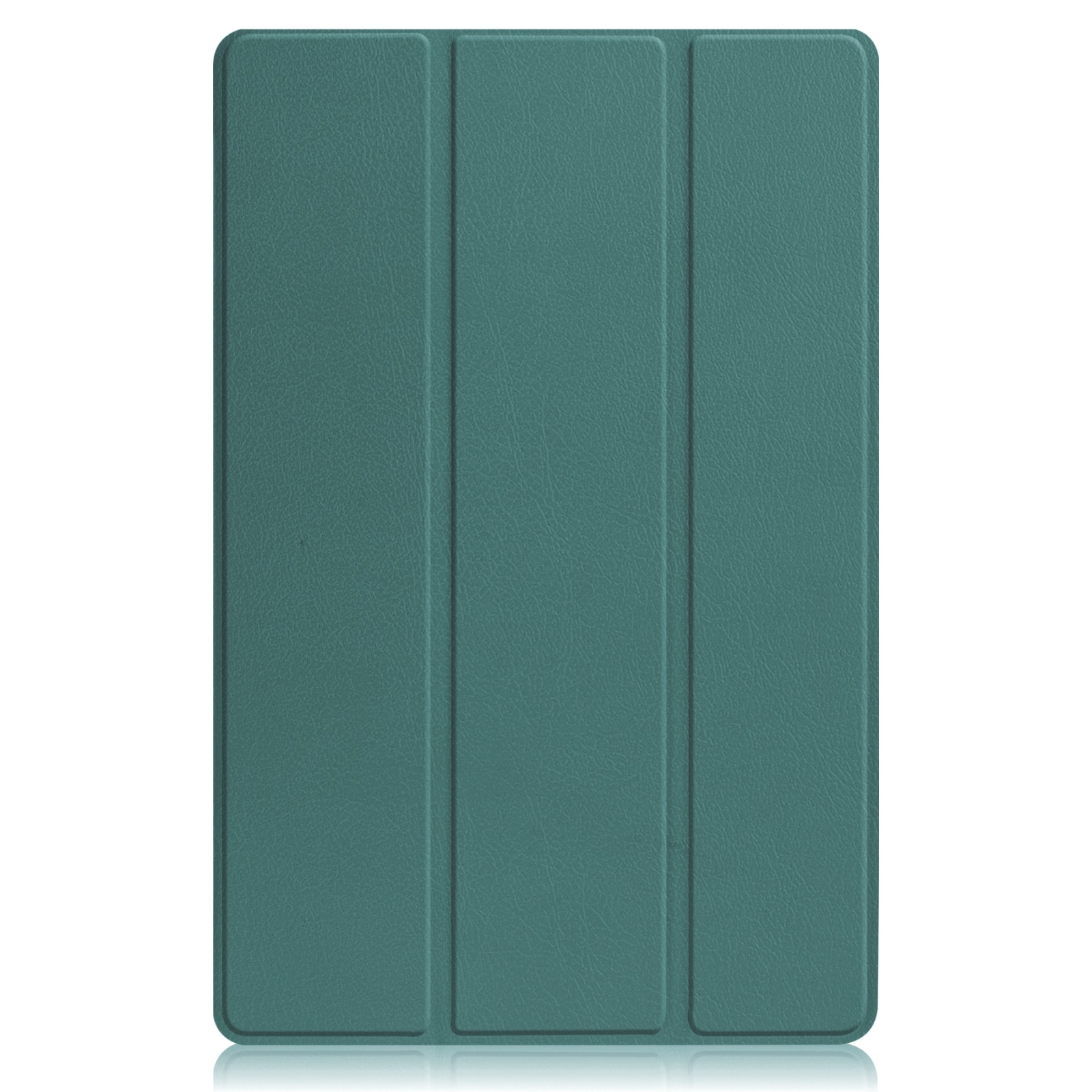 Husa tableta pentru Lenovo Tab P12 Pro 12.6, textura piele tip custers cu trei plieri, verde inchis