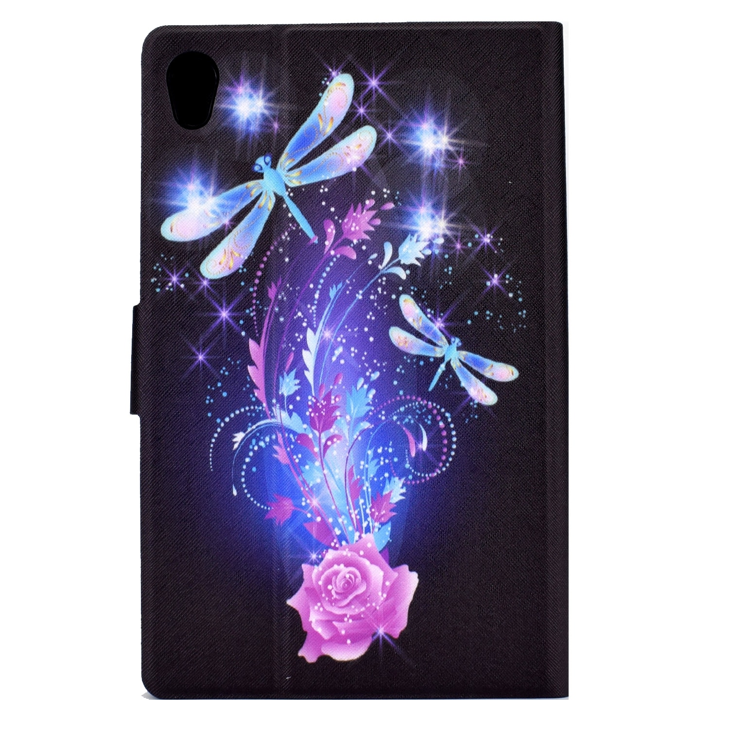 Husa tableta pentru Lenovo Tab M10 HD 2ND X306X, piele TPU cu relief electric, tip carte cu suport, inchidere magnetica, deschidere inteligenta, acces complet la porturi, fluture