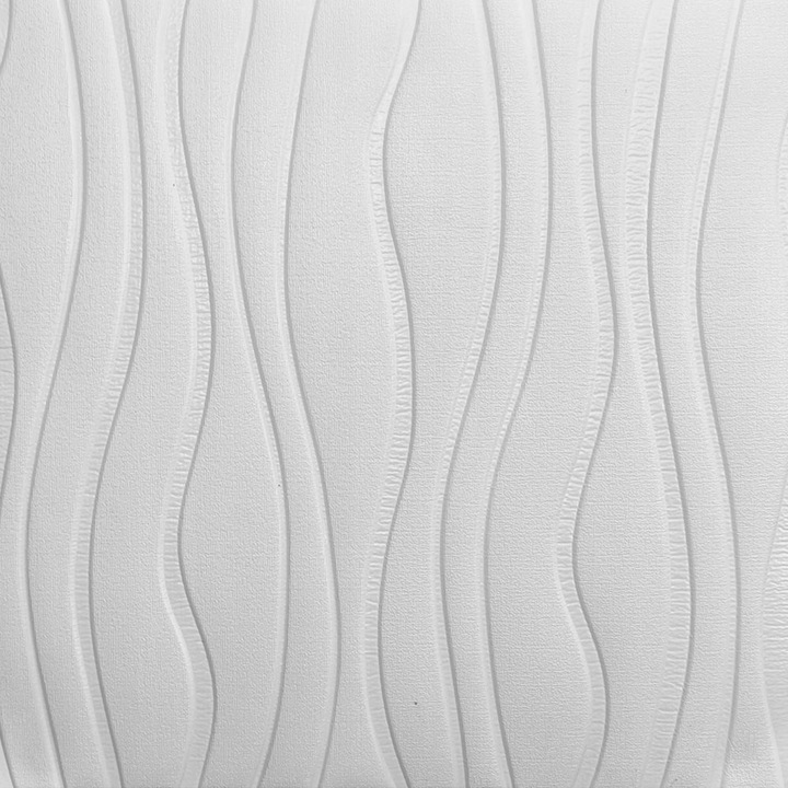 Panou decorativ 3D, STICKER WALL, 70x70cm, alb, autocolant