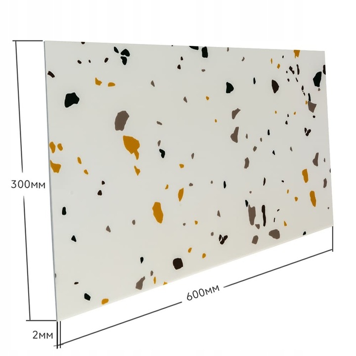 Placa decorativa autocolanta STICKERWALL, 60x30 cm, alb, multicolor, 2 mm grosime