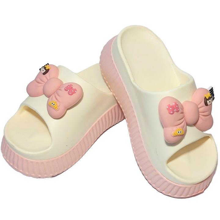 Papuci Dama Spuma EVA, Talpa Groasa, Moi si Confortabili, Roz, 39-40