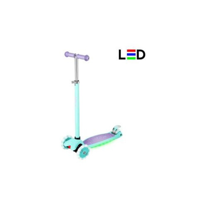 HLB1310 roller, PU kerekek LED világítással, állítható magasság 78-90 cm, csúszásmentes, 54x23cm, 2,46 kg