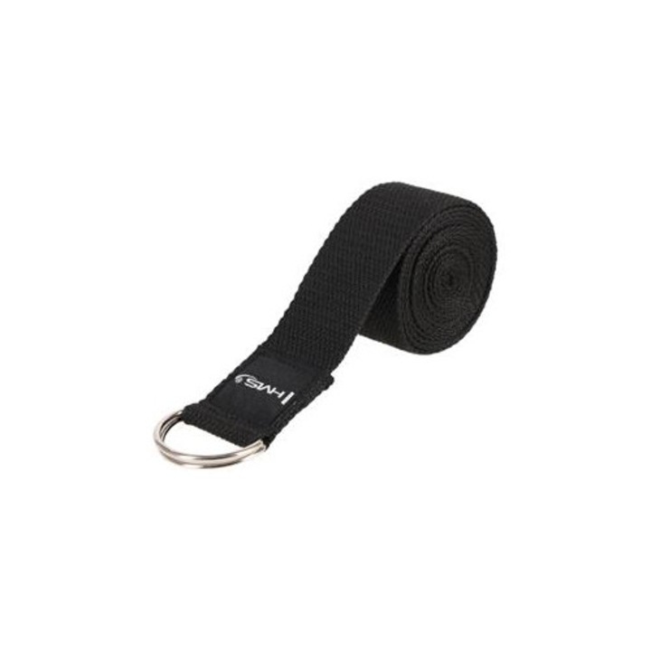 Banda de yoga SJ02, 300cm, 3.8cm, negru