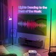 Цветна LED подова лампа, Bedee, RGB ъглова подова лампа, димируема, амбиентна светлина, синхронизация на осветлението и музиката, може да се управлява чрез ПРИЛОЖЕНИЕ или дистанционно управление, за всекидневна, спалня, стая за игри, 120 см