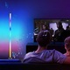 Цветна LED подова лампа, Bedee, RGB ъглова подова лампа, димируема, амбиентна светлина, синхронизация на осветлението и музиката, може да се управлява чрез ПРИЛОЖЕНИЕ или дистанционно управление, за всекидневна, спалня, стая за игри, 120 см
