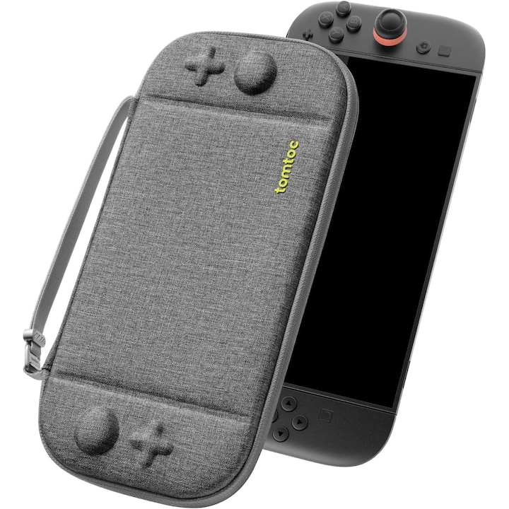Husa de transport pentru Nintendo Switch 2 Slim Case Carcasa Tomtoc G05, Gri