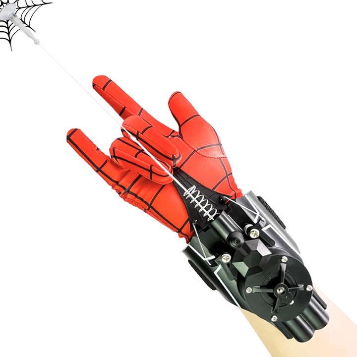 Joc de impuscat panze de paianjen pentru copii si barbati, lansator motorizat Spider-Man care se ataseaza la incheietura mainii, joc de impuscat, jucarie distractiva pentru jocuri de rol, unelte mici, cadouri
