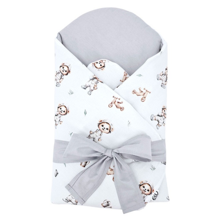 Еко бебешко пелени, муселин, с кокосова вложка, бяло/сиво