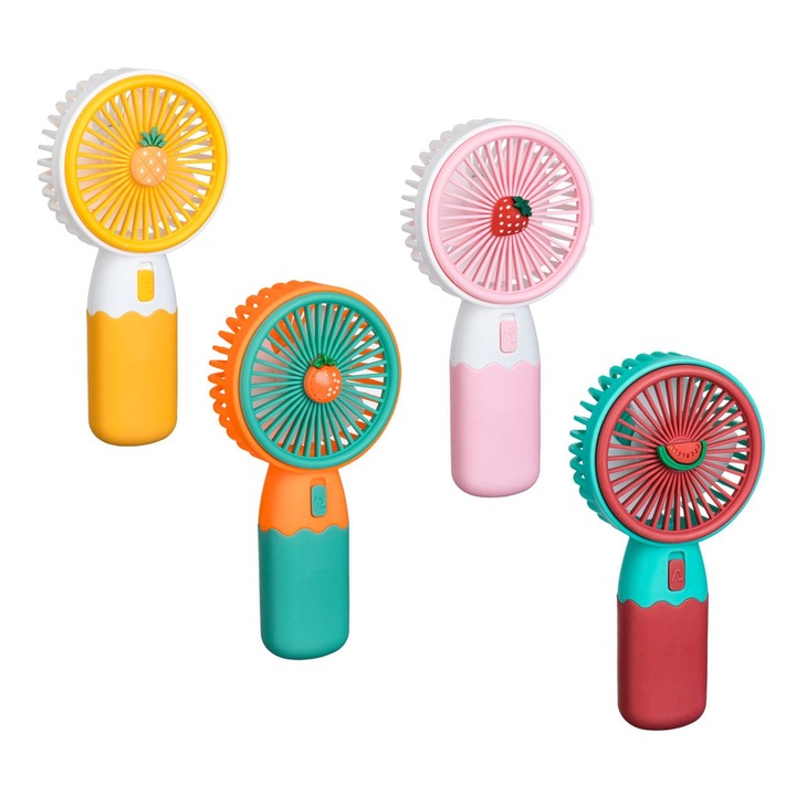 Ventilator de Diferite Culori cu Model Fructe & USB pentru Copii 16cm