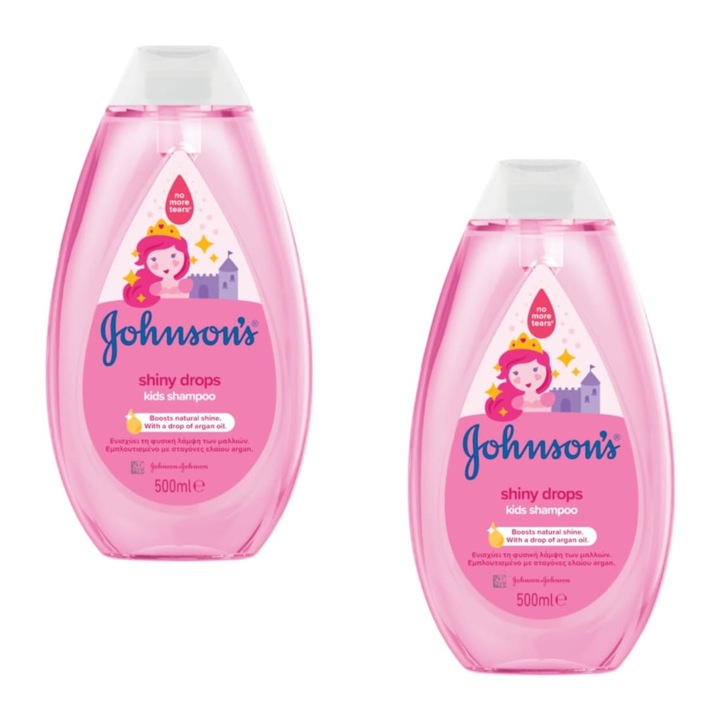 Pachet x 2 x Sampon Johnson's pentru par stralucitor, 500 ml