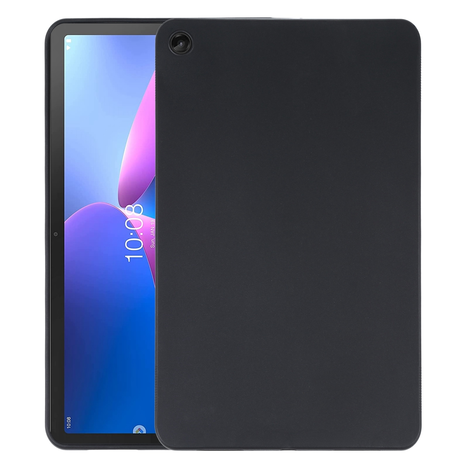 Husa tableta pentru Lenovo Tab M10 FHD Plus 10.3 / TB-X606, TPU, tip carte cu suport, protectie anti-zgarieturi, acces complet la porturi, negru