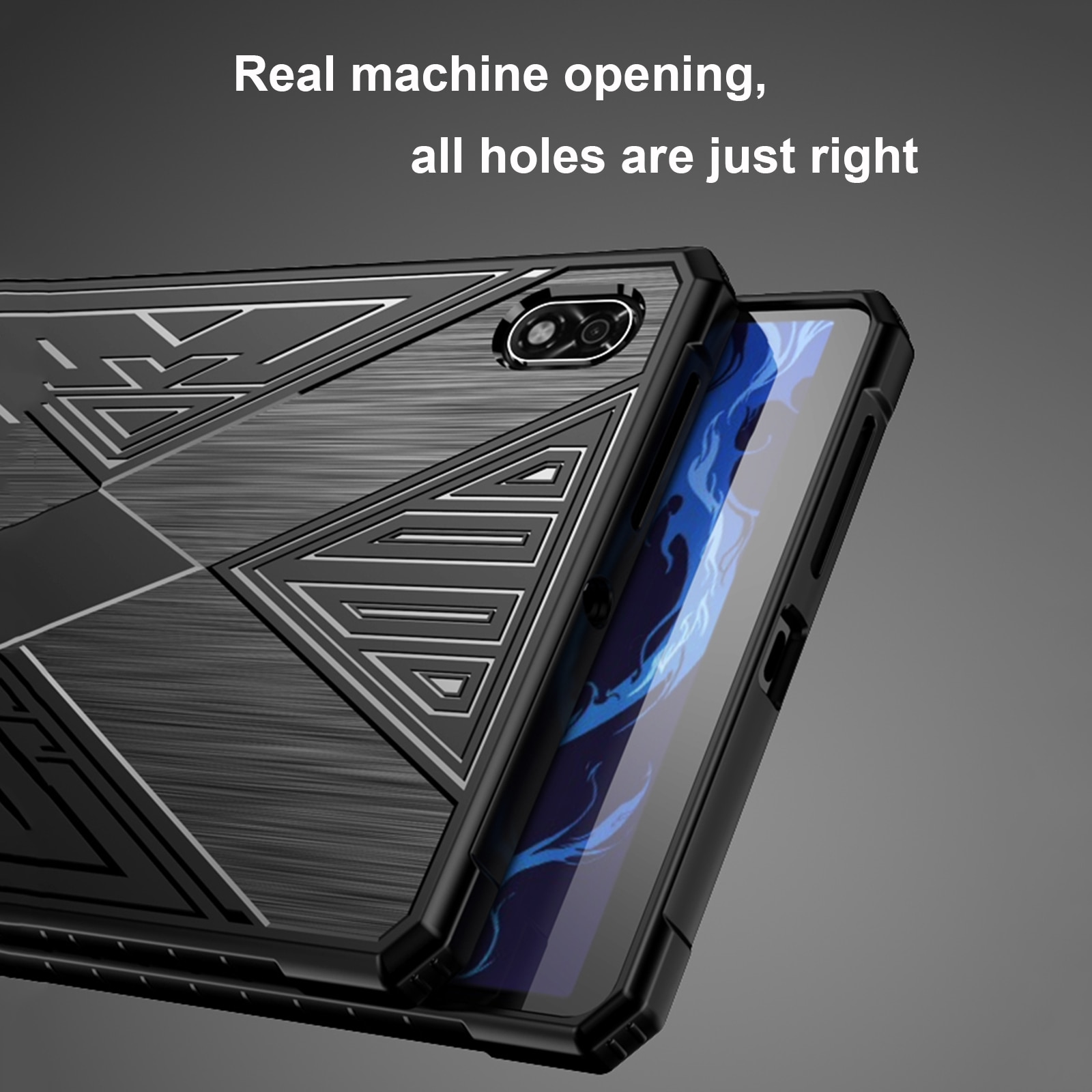 Husa tableta pentru Lenovo Legion Y700, material TPU, design textura periata, rezistent la socuri, Negru