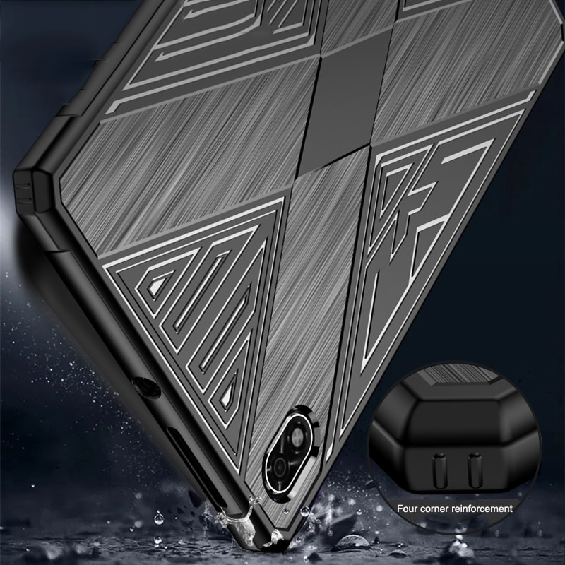Husa tableta pentru Lenovo Legion Y700, material TPU, design textura periata, rezistent la socuri, Negru