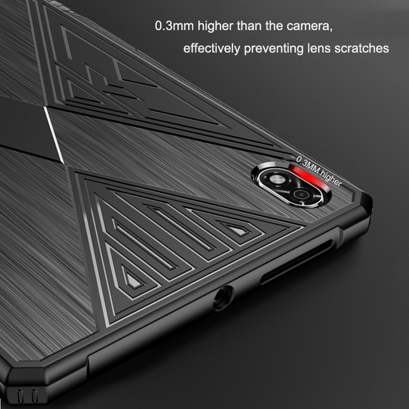 Husa tableta pentru Lenovo Legion Y700, material TPU, design textura periata, rezistent la socuri, Negru