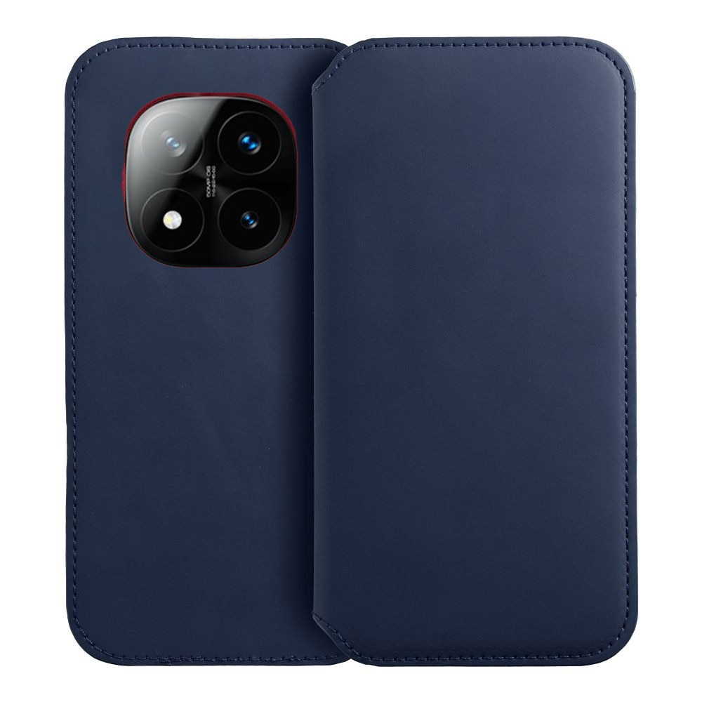 Husa pentru Xiaomi Redmi Note 14 Pro 5G / 14 Pro Plus 5G Daden Tip carte, Dual Pocket, Suport card, Functie de Stand si Inchidere Magnetica, Protectie Sporita, Albastru inchis