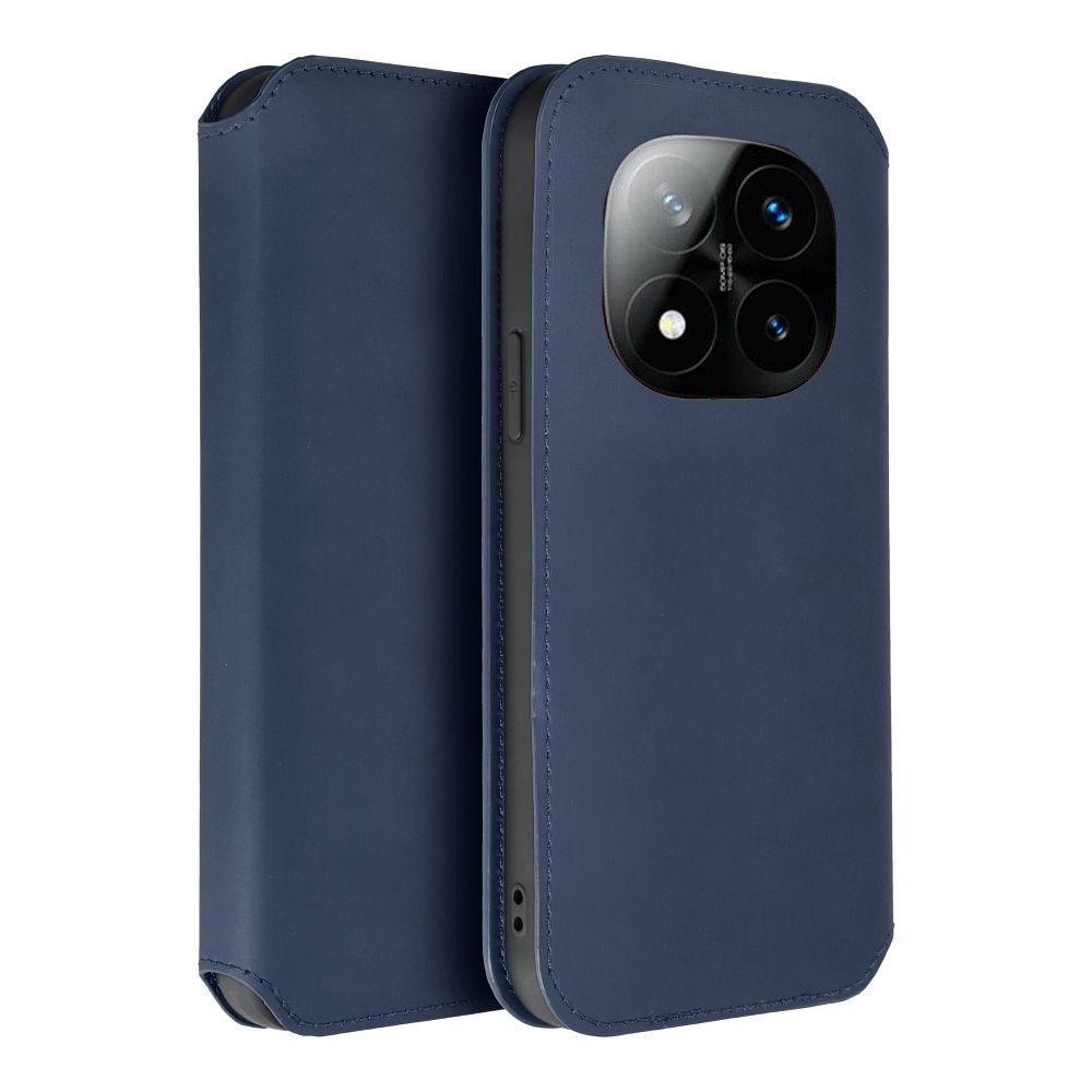 Husa pentru Xiaomi Redmi Note 14 Pro 5G / 14 Pro Plus 5G Daden Tip carte, Dual Pocket, Suport card, Functie de Stand si Inchidere Magnetica, Protectie Sporita, Albastru inchis