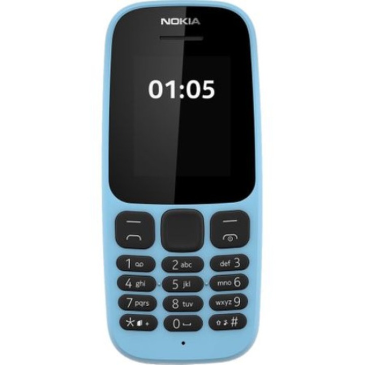 Telefon mobil Nokia 105 (2017), Single SIM, Albastru