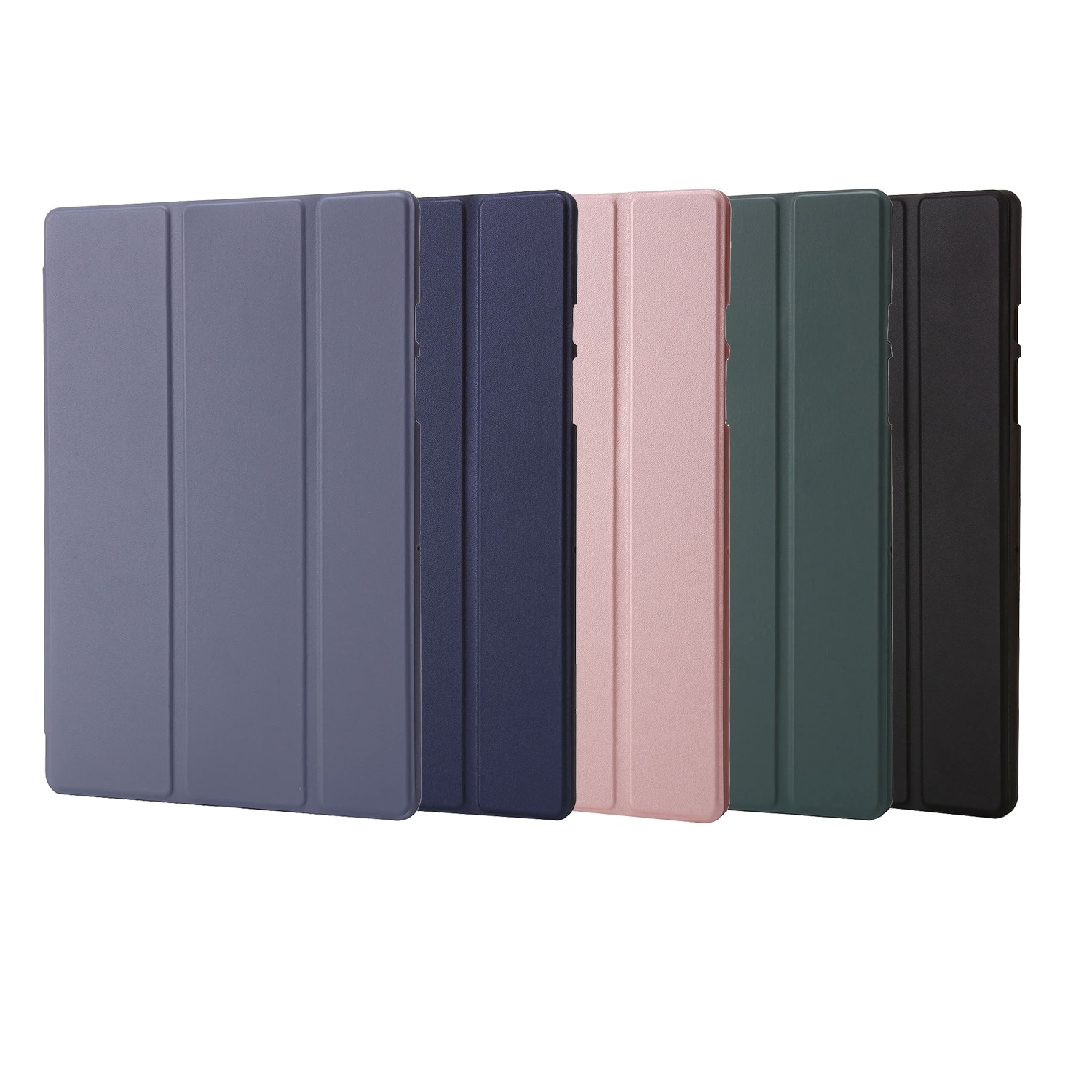 Husa tableta pentru Lenovo Tab M10 Plus 10.6 3rd Gen 2022, TPU + piele, tip carte cu suport, protectie anti-zgarieturi, acces complet la porturi, Roz auriu