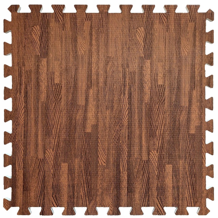 Covor puzzle, STICKER WALL, 60x60x1cm, spuma EVA, imitatie lemn, rezistenta la umiditate