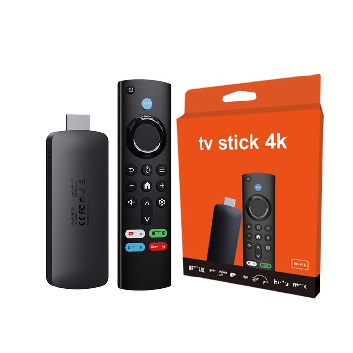 Плеър Ekleto H313 4K Android TV Stick, 1GB RAM, 8GB ROM, Android 10, Alexa Voice Remote, двубандов Wi-Fi, HDMI, Превърнете всеки телевизор в Smart TV, черен