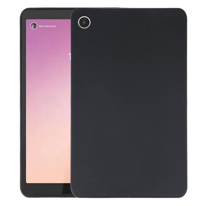 Husa tableta pentru Lenovo Tab M8 4th Gen, TPU, tip carte, suport, protectie anti-zgarieturi, negru