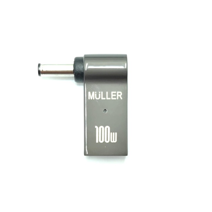 Adaptor Müller® de alimentare laptop, USB TYPE C metal la DELL 4.5 X 3.0 MM M-T max PD 100W Muller