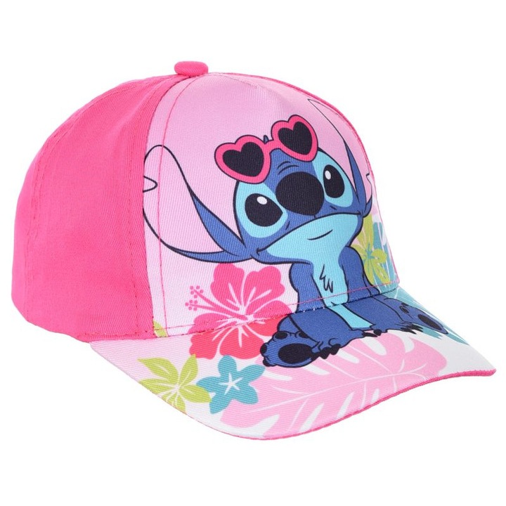 Sapca pentru fete, Disney Baby, Stitch, roz, bumbac, poliester, Roz