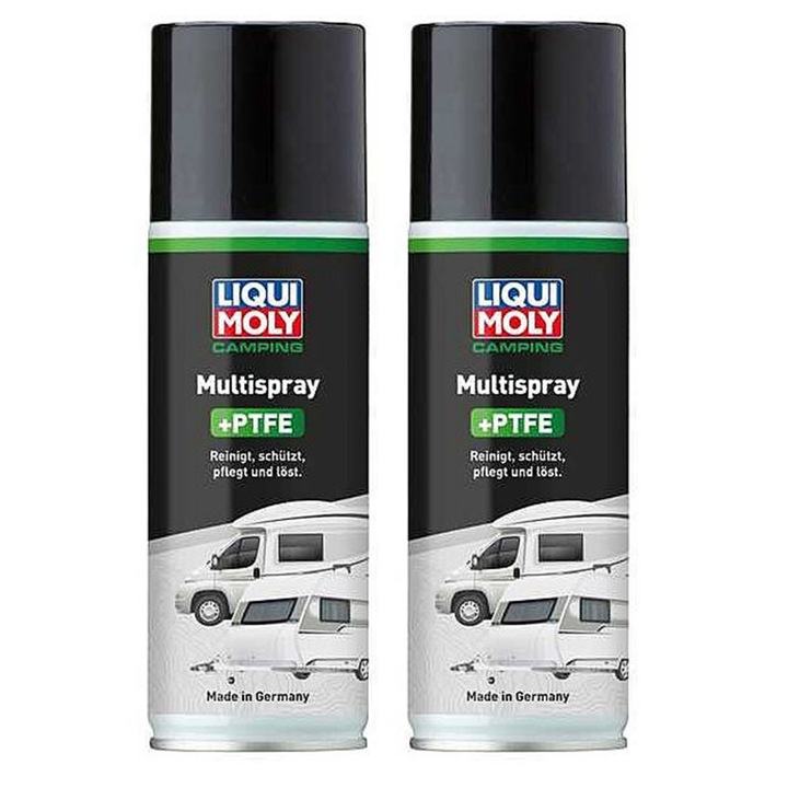 Pachet 2 x Multispray Liqui Moly pentru lubrifiere piese cauciuc si plastic 200 ml