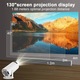 Videoproiector inteligent 4k cu consola gaming, VSM, Android TV 11.0, telecomanda, WiFi 6, Bluetooth 5.0, Ecran de proiectie 130 inch, Auto corectie imagine, Quad-core, 280 ANSI, Difuzor incorporat, HDMI, USB, Alb