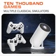 Videoproiector inteligent 4k cu consola gaming, VSM, Android TV 11.0, telecomanda, WiFi 6, Bluetooth 5.0, Ecran de proiectie 130 inch, Auto corectie imagine, Quad-core, 280 ANSI, Difuzor incorporat, HDMI, USB, Alb